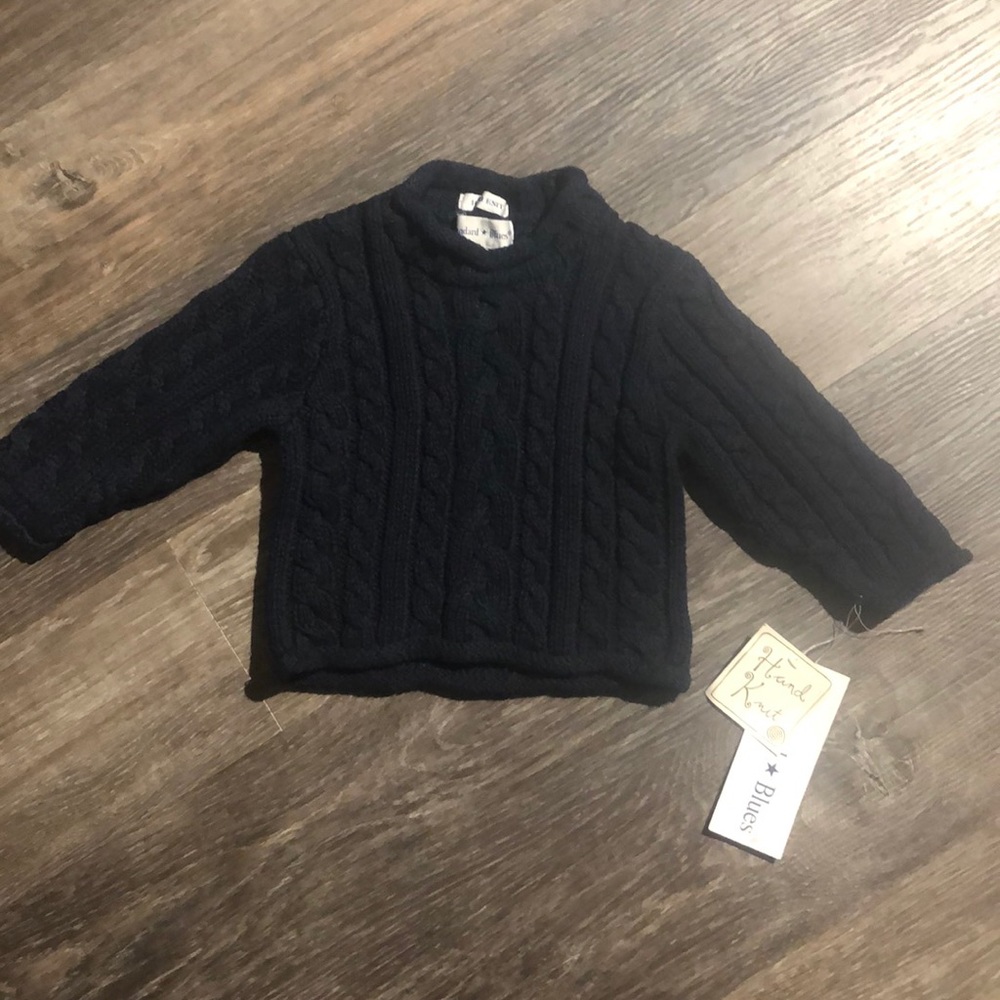 4/$20 Standard Blues Hand Knit Sweater 12 mth NWT